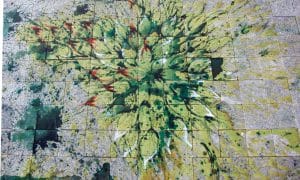 Floor painting by Imran Qureshi