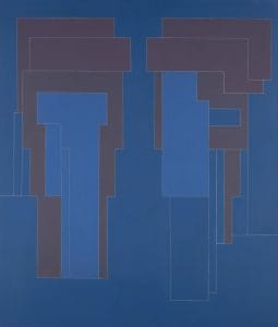 Painting Travelling by Robyn Denny on show at Newlyn Art Gallery & The Exchange