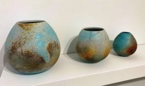 Ceramics by Jack Doherty in The Picture Room at Newlyn Art Gallery
