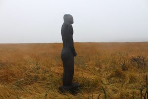 Image shows a large sculpture in the landscape