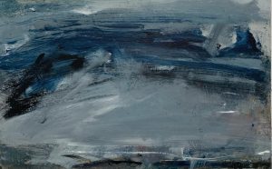 grey and blue abstract painting