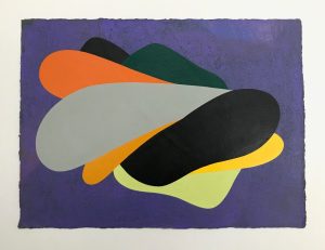 Image shows a colourful abstract painting