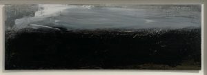 brown and white abstract painting