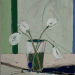 Martha Holmes - Late Summer Blooms II Oil Painting on Board 20x30cm