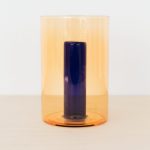 Small Reversible Vase by Block - Blue & Orange