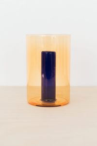 Small Reversible Vase by Block - Blue & Orange