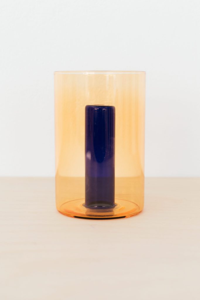 Small Reversible Vase by Block - Blue & Orange