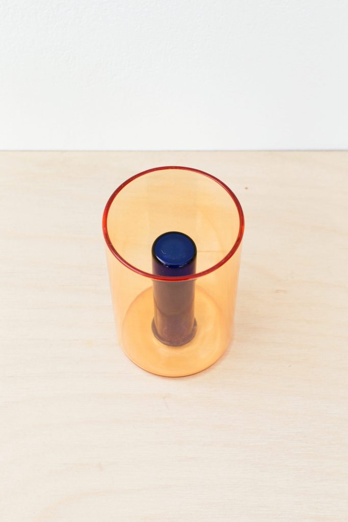 Blue And Orange Reversible Vase by Blcok
