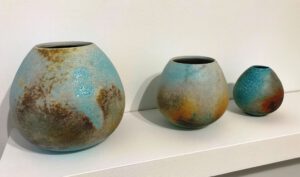 Ceramics by Jack Doherty in The Picture Room at Newlyn Art Gallery