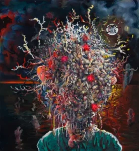 Image shows a painting by Nicola Bealing