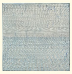images hows a blue lined print