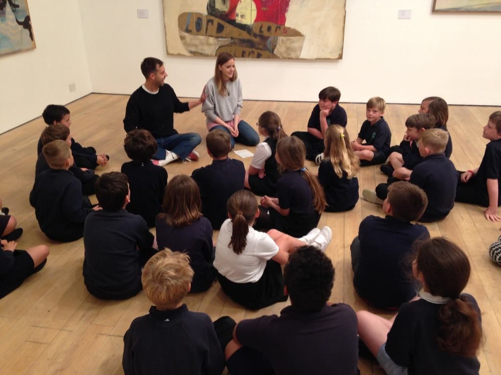 Newlyn School pupils working with artists Theo Carter-Weber and Liz Howell