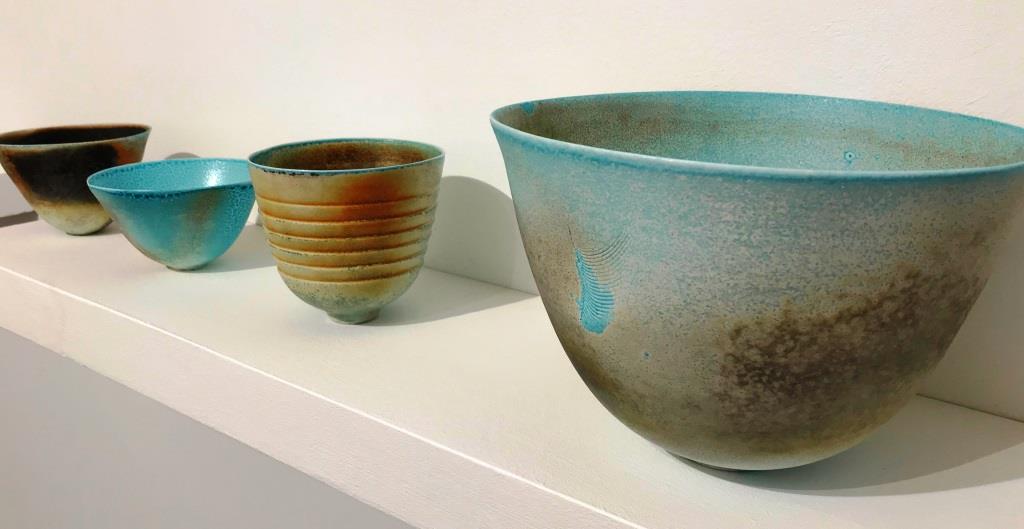 Ceramics by Jack Doherty in The Picture Room at Newlyn Art Gallery