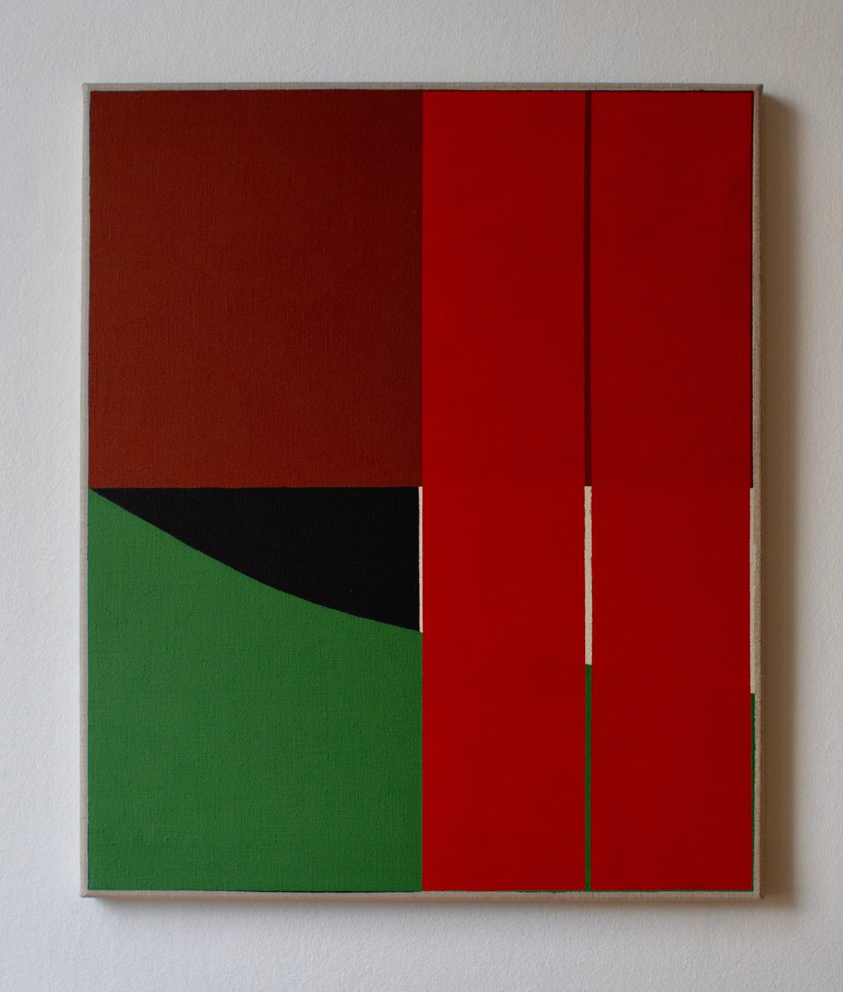 image shows an abstract painting by artist Richard Bell