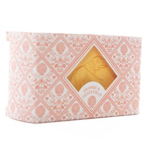 floral covered soap with elephant print