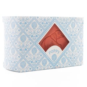 floral covered soap with elephant print