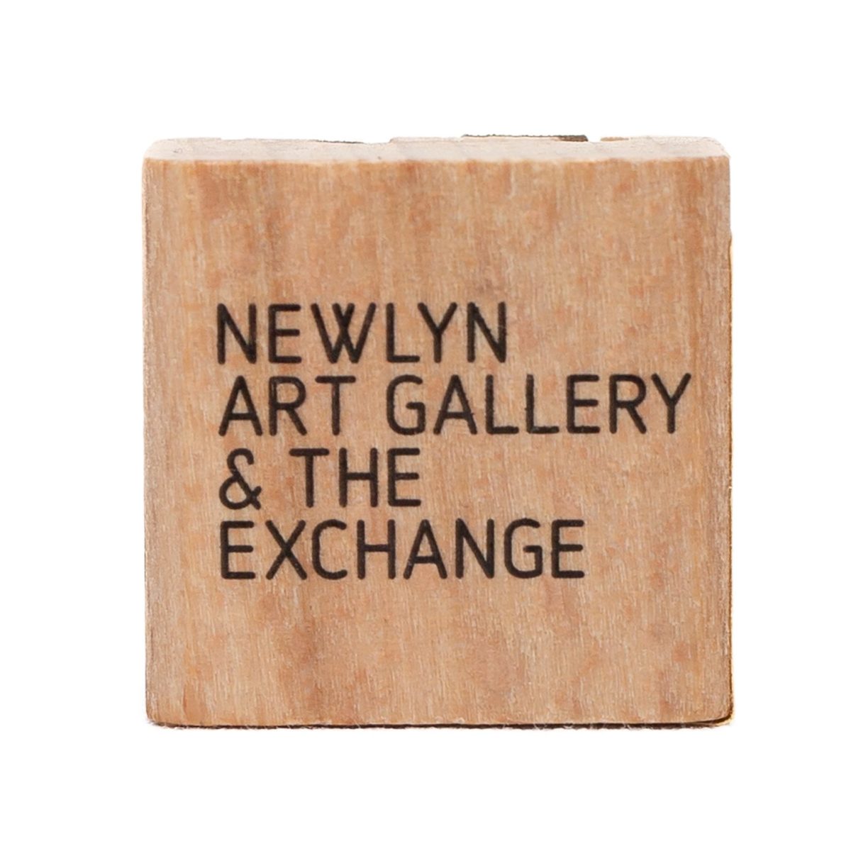 wooden pencil sharpener with gallery logo