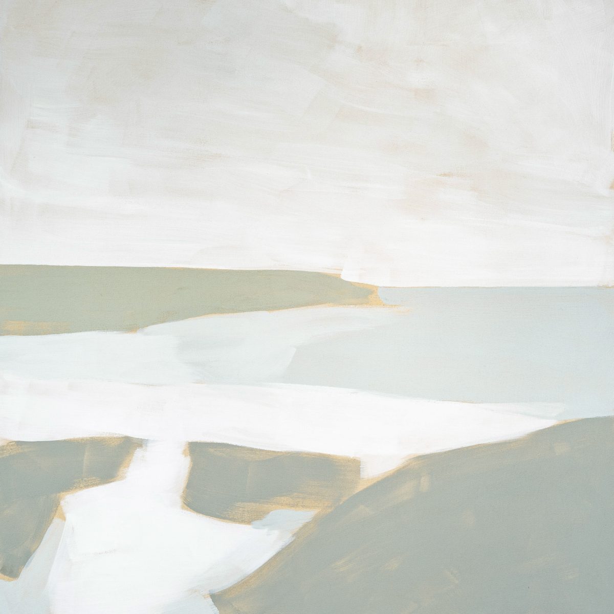 Sarah Woods A Study Looking West, Acrylic on canvas, framed 103x103cm